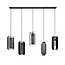 Hanglamp Metaal Artic Zwart 5 Lichtpunten - Mesh Rotate