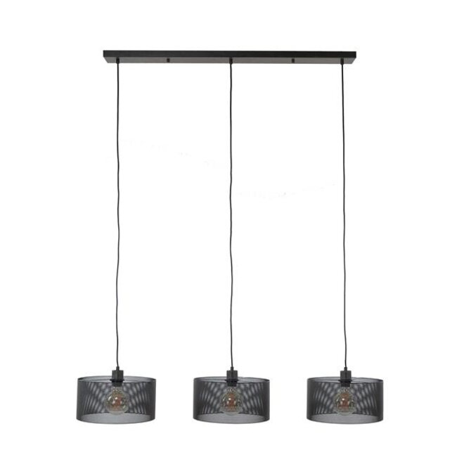 Hanglamp Metaal Zwart 3 Lichts - Mesh Round