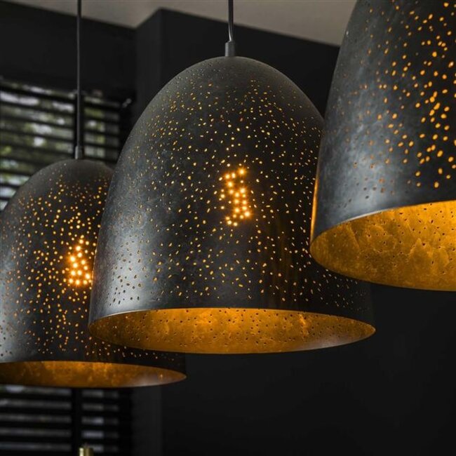 PS-Collection Kosmos 3L Hanglamp - 125x30x150cm - Zwart - Metaal