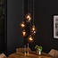 Hanglamp Chroom Glas 5-Lichts - Getrapt Mix