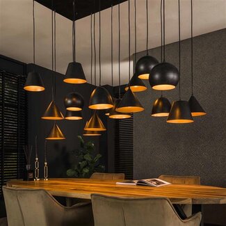 PS-Collection Hanglamp Industrieel Zwart Metaal 18 Lichtpunten