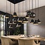 Hanglamp Industrieel Zwart Metaal 18 Lichtpunten