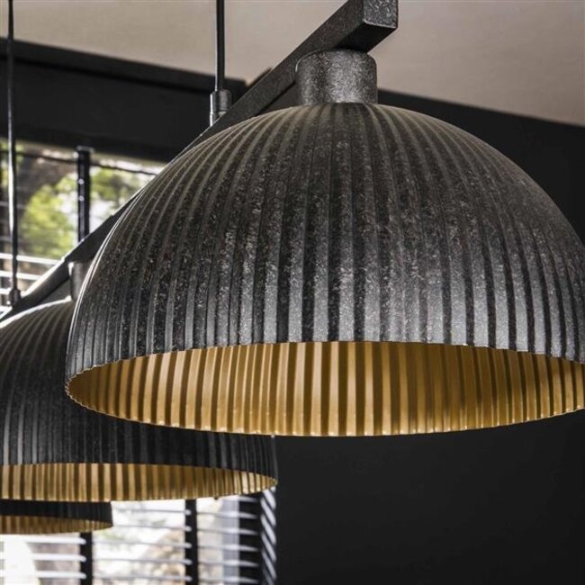 Hanglamp Artic Zwart Metaal 3 Lichtpunten - Ripple