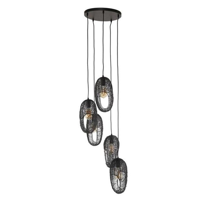 Open Oog Wire 5L Hanglamp - Ø45x180 cm - Zwart - Metaal