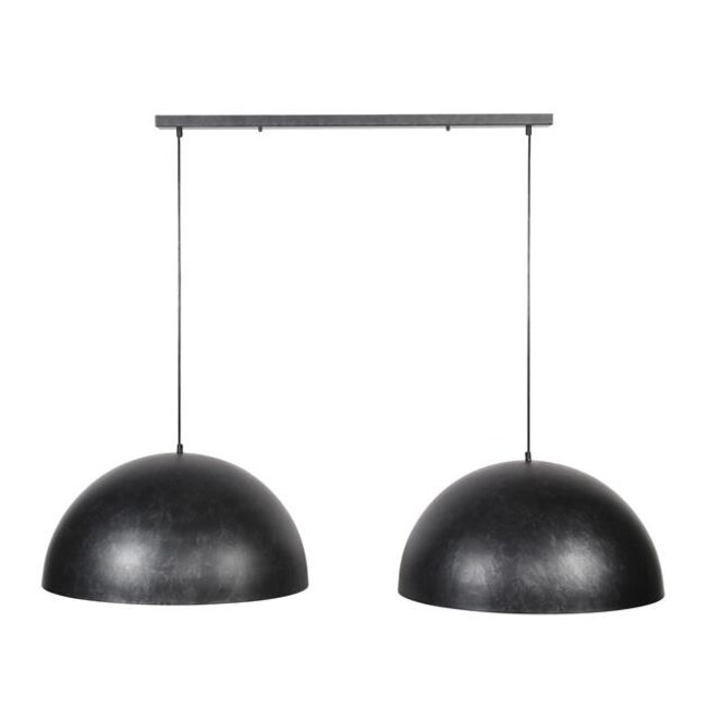Hanglamp Charcoal Metaal 2-lichts - Dome Ø60cm
