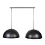 Hanglamp Charcoal Metaal 2-lichts - Dome Ø60cm