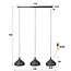 PS-Collection Punch Trechter 3L Hanglamp - Ø32 cm -  Zwart/Bruin - Metaal