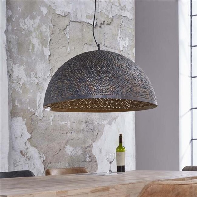 Hanglamp Zwart Bruin Metaal 3 Lichtpunten - Punch