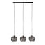Hanglamp Metaal Zwart Bruin 3-Lichts - Armor Open