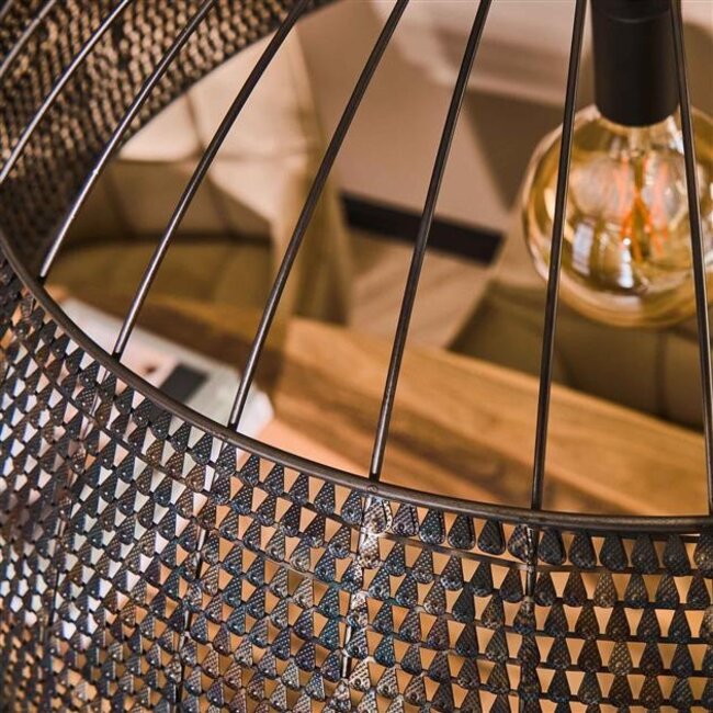 Armor Hanglamp - Ø80 cm - Zwart/Bruin - Metaal