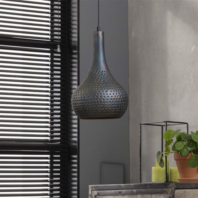 Hanglamp Metaal Zwart Bruin 1 Lichtpunt - Punch