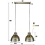 Hanglamp Antiek Brons Metaal 2 Lichtpunten - Screen