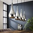 PS-Collection Silver Drop Glass 4L Hanglamp -130x20x150cm - Chromed Glas