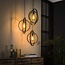 Hanglamp Charcoal Metaal - 3 Lichts Getrapt Turn Around
