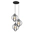 Hanglamp Charcoal Metaal - 3 Lichts Getrapt Turn Around
