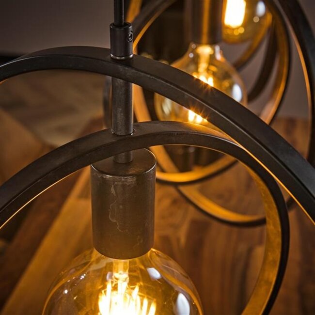 Hanglamp Charcoal Metaal 3 Lichtpunten - Turn Around