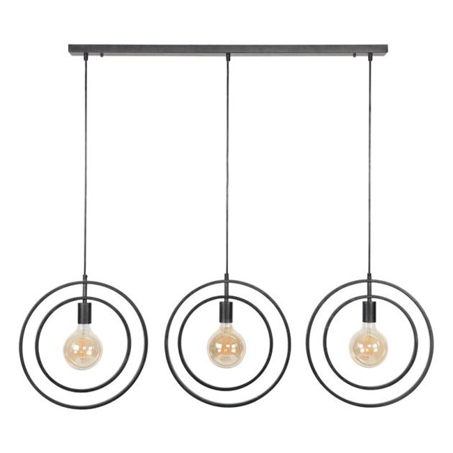 Hanglamp Charcoal Metaal 3 Lichtpunten - Turn Around