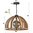 Hanglamp Mangohout Naturel - 1 Lichtpunt Ø60cm Orba