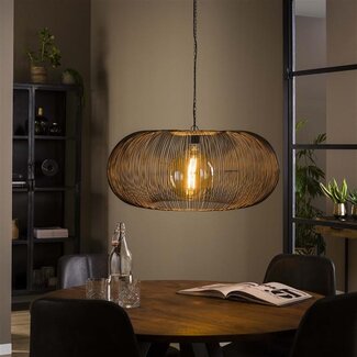 PS-Collection Hanglamp Zwart Nikkel Metaal - 1 Lichts Copper Twist