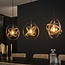 PS-Collection Hanglamp Artic Zwart Metaal 3 Lichtpunten Mesh - Cosmos