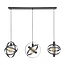 Hanglamp Artic Zwart Metaal 3 Lichtpunten Mesh - Cosmos