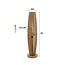 PS-Collection Orbit 1L Vloerlamp - 22x22x105cm - Naturel - Mangohout
