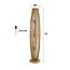 PS-Collection Orbit L 3L Vloerlamp - 28x28x145cm - Naturel - Mangohout