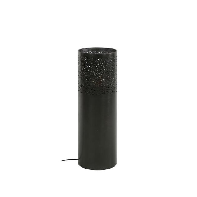 Vloerlamp Zwart Nikkel 1 Lichtpunt - Cylinder Glow