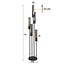 Tube Getrapt 5L Vloerlamp - 30x30x176cm - Zwart - Metaal