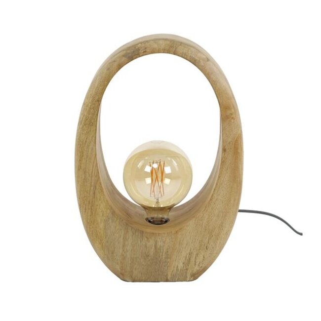 Tafellamp Mangohout Naturel - Arch Wood L 1 Lichts