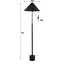 PS-Collection Kosmos Vloerlamp - 45x45x154cm - Charcoal - Metaal