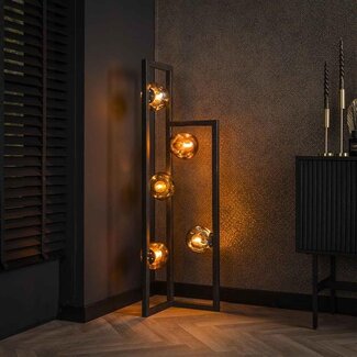 PS-Collection Vloerlamp Chroom Koper Goud Glas 5-Lichts - Stellar