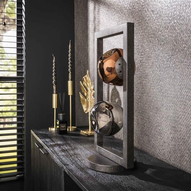 PS-Collection Stellar 2L Tafellamp - 30x20x55cm - Artic Zwart - Metaal