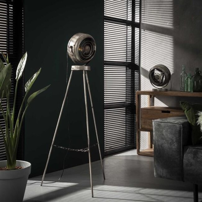 PS-Collection Beam Tafellamp - 29x20x33cm - Oud Zilver - Metaal