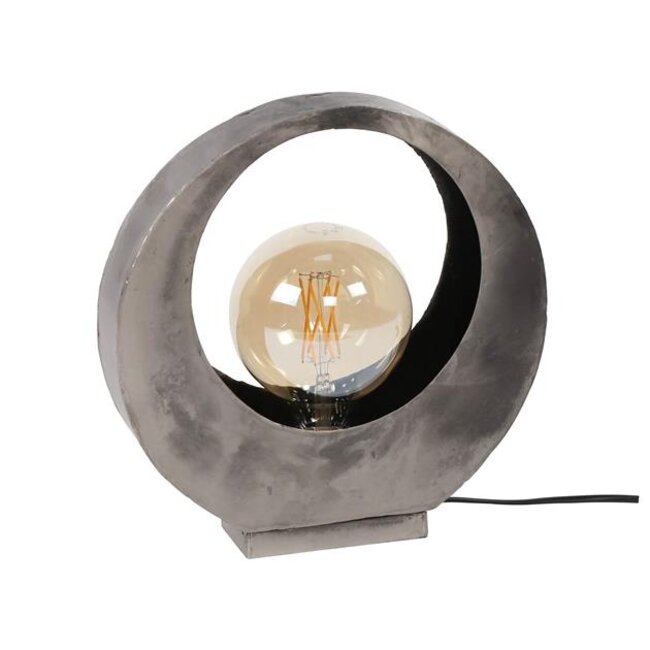 Tafellamp Oud Zilver Metaal 1 Lichtpunt - Full Moon