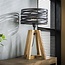 Tafellamp Hout Metaal Slate Grey 1 Lichtpunt - Twist