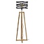 Vloerlamp Slate Grey Metaal Hout 1 Lichtpunt - Twist