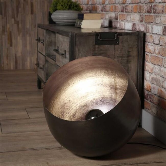 Tafellamp Zwart Nikkel Metaal Ø50cm - Basket
