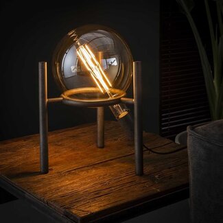 PS-Collection Tafellamp Oud Zilver Metaal 1 Lichtpunt - Saturn