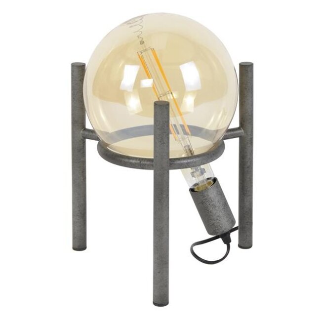 PS-Collection Saturn Tafellamp - Ø20cm - Oud Zilver - Metaal