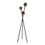 Vloerlamp Zwart Frame Met Goud Koper Chroom Glas