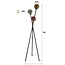 Vloerlamp Zwart Frame Met Goud Koper Chroom Glas