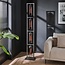 PS-Collection Tower 4L Vloerlamp - 34x23x190cm - Artic Zwart - Metaal/Glas