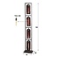 Vloerlamp Zwart Metaal Smoke Glas Tower 4-lichts