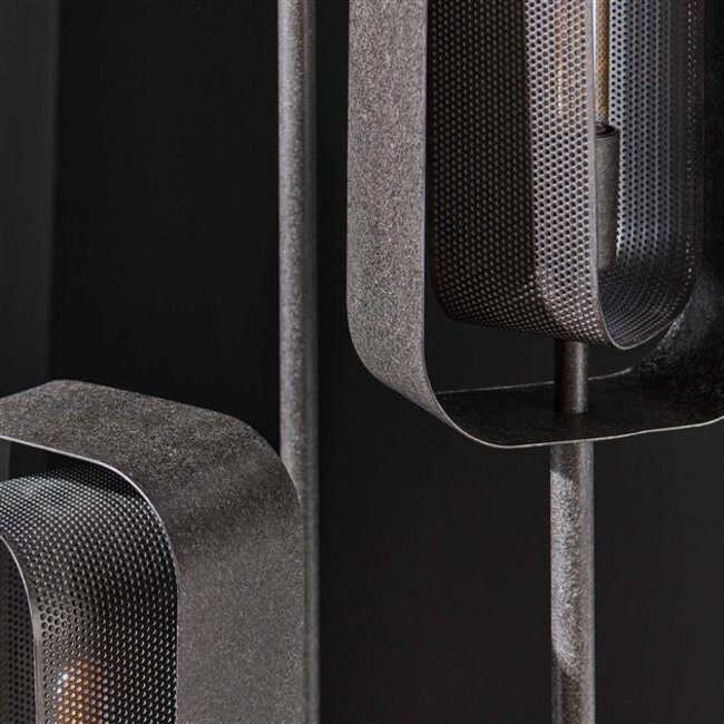 Mesh Rotate 3L Vloerlamp - 42x42x170cm - Artic Zwart - Metaal