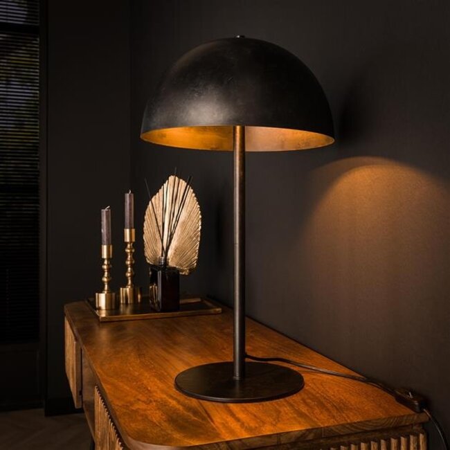 PS-Collection Shield 2L Tafellamp - 30x30x55cm - Charcoal - Metaal