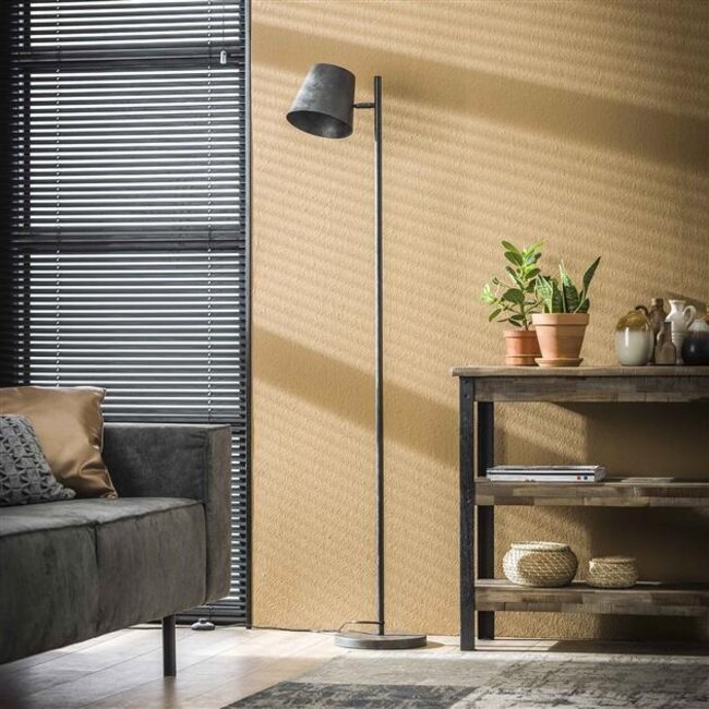 PS-Collection Verstelbare Kap Vloerlamp - 37x18x157cm - Charcoal - Metaal
