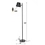 PS-Collection Verstelbare Kap Vloerlamp - 37x18x157cm - Charcoal - Metaal