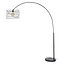 Booglamp Charcoal Metaal Curl 1-licht Gebogen Arm