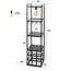 PS-Collection Decorate Wijnreklamp Vloerlamp - 33x35x132cm - Charcoal - Metaal